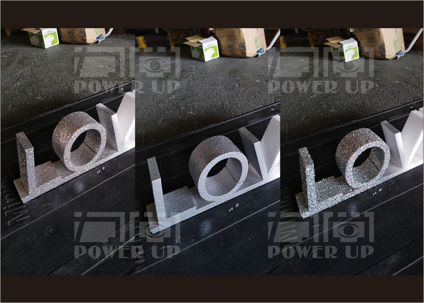 LOVE立體字(3種銀效果)