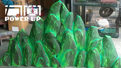 布袋戲假山保麗龍雕刻(螢光)