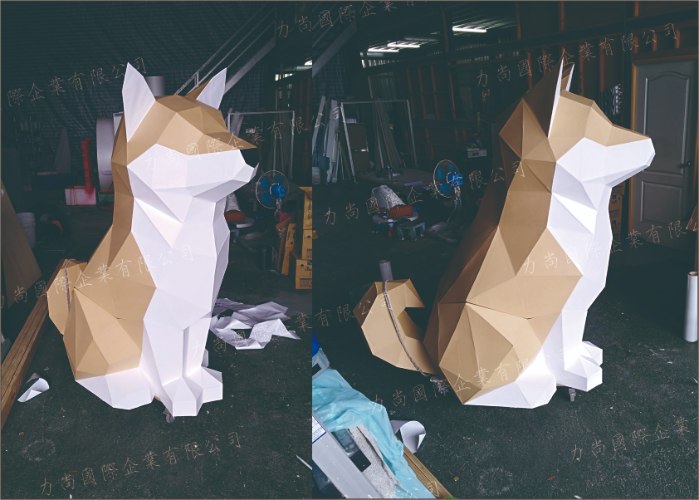 柴犬公仔/3D紙雕柴犬