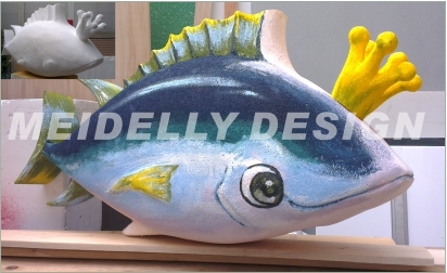 黑鮪魚保麗龍雕刻