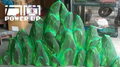 布袋戲假山保麗龍雕刻(螢光)
